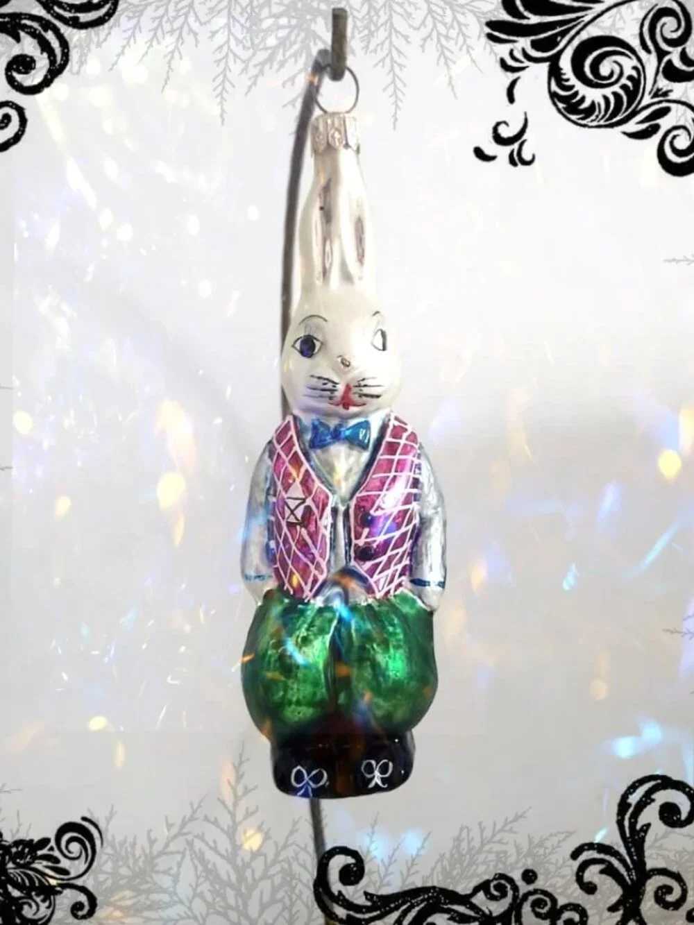 ✨Very Rare Authentic Christopher Radko Peter Rabbit Bunny Handmade Glass Orament